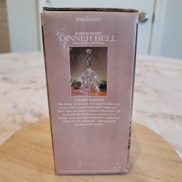 Vintage HomeTrends Rainbow Pattern Dinner‎ Bell 24% Lead Crystal - Picture 5 of 11